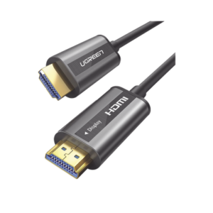Cable HDMI de 50 Metros por Fibra Óptica 4K@60Hz | Fibra de 4 núcleos + Cobre estañado de 7 núcleos | Compatible con HDMI 2.0 | Alta velocidad 18 Gbps | 3D | HDR | Carcasa de  Zinc | Premium | 2 Años de Garantía.