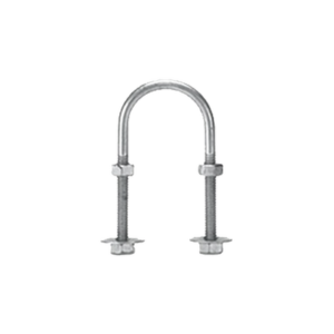 Abrazadera tipo U de 2 ", con acabado Electro Zinc, no incluye tuercas y arandelas