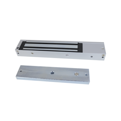 Chapa Magnética de 600 Lbs (272 Kg) / Montaje en Puerta Normal o de Vidrio / Certificado CE / Uso en Interior / Magnetismo Anti-residual