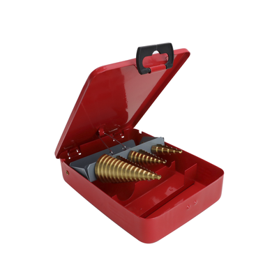 Juego de 3 Brocas Escalonadas HSS 4-12, 4-20, 4-32 mm (Para Plástico o Metal). - Image 4