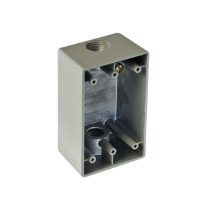 Caja Condulet FS de 3/4" (19.05 mm) con dos bocas a prueba de intemperie.