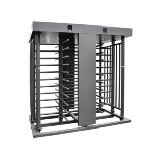 Torniquete Doble / Cuerpo Completo / Interior/Exterior / 100% Acero con Pintura Gris / EJE CENTRAL con Pintura Gris / Acabado de Lujo / Alto Tráfico