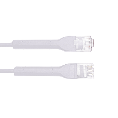 Cable de Parcheo Ultra Slim Con Bota Flexible UTP Cat6 - 0.5 m Blanco Diámetro Reducido - Image 2