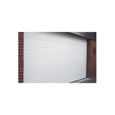 Puerta de Garage de alta calidad, Lisa color blanco 8X8 pies, AISLADA, Estilo Americana. - Image 2