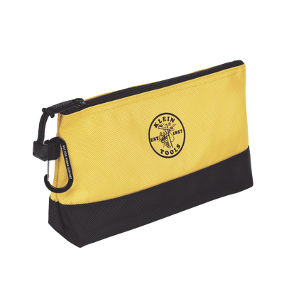 KIT 5 Bolsos Ultra Resistentes para Herramientas con Base y cierre Zipper, Colores: gris claro, amarillo, naranja, azul, gris oscuro. Todos con Mosquetones de Aluminio. - Image 5