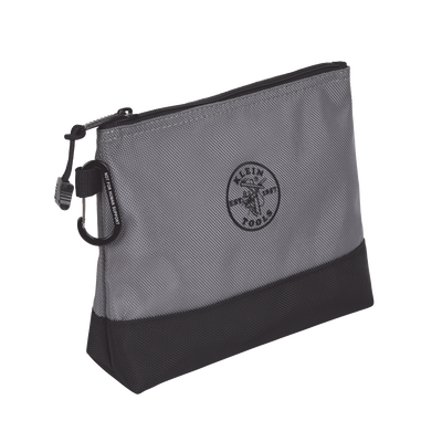 KIT 5 Bolsos Ultra Resistentes para Herramientas con Base y cierre Zipper, Colores: gris claro, amarillo, naranja, azul, gris oscuro. Todos con Mosquetones de Aluminio. - Image 6