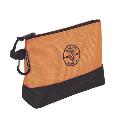 KIT 5 Bolsos Ultra Resistentes para Herramientas con Base y cierre Zipper, Colores: gris claro, amarillo, naranja, azul, gris oscuro. Todos con Mosquetones de Aluminio. - Image 4