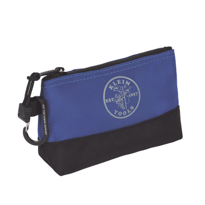 KIT 5 Bolsos Ultra Resistentes para Herramientas con Base y cierre Zipper, Colores: gris claro, amarillo, naranja, azul, gris oscuro. Todos con Mosquetones de Aluminio. - Image 3