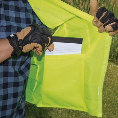 Chaleco de seguridad reflectante de alta visibilidad, mediano/grande. Con mĂșltiples bolsillos de diferente capacidad - Image 4