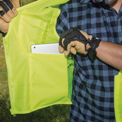 Chaleco de seguridad reflectante de alta visibilidad, mediano/grande. Con mĂșltiples bolsillos de diferente capacidad - Image 5