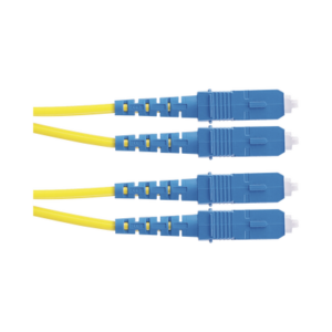Jumper de Fibra Optica Monomodo 9/125 OS2, SC-SC Duplex, OFNR (Riser), Color Amarillo, 5 Metros