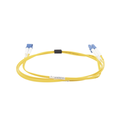 Jumper de Fibra Óptica Monomodo (OS2), XGLO, Riser, LC/UPC-LC/UPC Duplex, OFNR, Color Amarillo, 1 Metro - Image 4