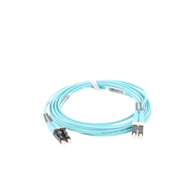 Jumper de Fibra Optica Multimodo 50/125 OM4, LC-LC Duplex, OFNR (Riser), Color Aqua, 3 Metros - Image 2