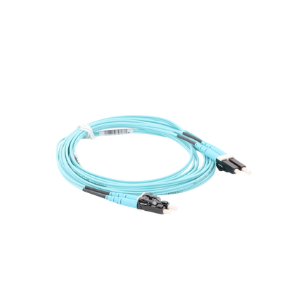Jumper de Fibra Optica Multimodo 50/125 OM4, LC-LC Duplex, OFNR (Riser), Color Aqua, 3 Metros - Image 5