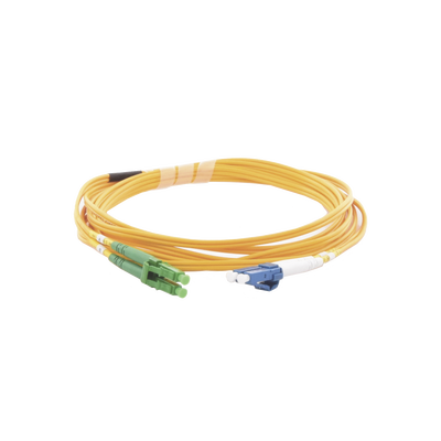 Jumper de Fibra Óptica Monomodo 9/125 LC/UPC-LC/APC, OFNR (Riser), 2.0 mm, Dúplex, amarillo, 3 metros - Image 2