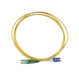Jumper de Fibra Óptica Monomodo 9/125 LC/UPC-LC/APC, OFNR (Riser), 2.0 mm, Dúplex, amarillo, 3 metros