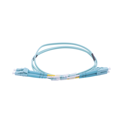 Jumper de Fibra Óptica Multimodo OM3 50/125 LC-LC OFNR (Riser), 2.0 mm, Dúplex, Aqua, 1 metro - Image 2