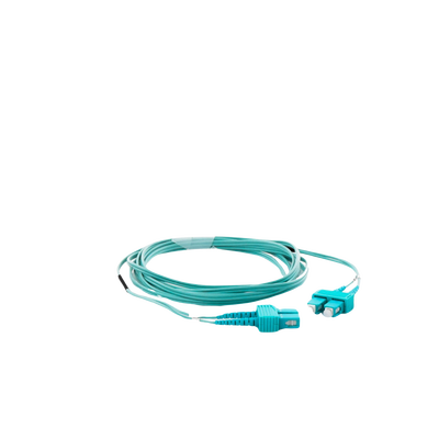 Jumper de Fibra Óptica Multimodo OM3 50/125 SC-SC OFNR (Riser), 2.0 mm, Dúplex, Aqua, 3 metros - Image 3