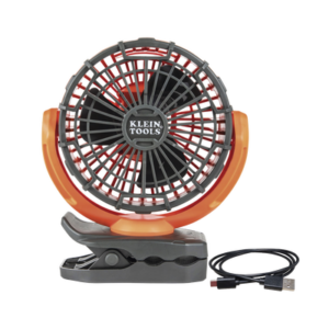 Ventilador Portátil Recargable para el Lugar de Trabajo. Montable por Pinza o por Potentes Imanes.