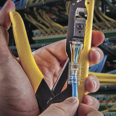 Ponchadora/Pelacables/Cortacables con Matraca para Conectores Pass-Thru RJ45 - Image 4