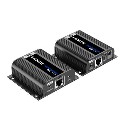 Kit Extensor HDMI para distancias de 50 metros / Soporta resoluciones 4K / Cat 6, 6a y 7 / Salida Loop en el Tx para visualización local / Configuración EDID / Soporta control remoto del equipo fuente / Alimente solo el Tx