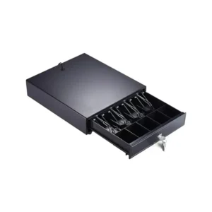 Cajon de Dinero Metalico 4 Billetes 5 Monedas Conexión Rj11 Negro